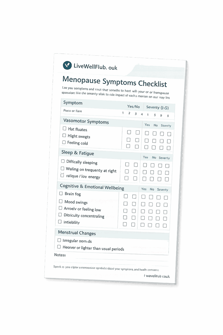 Menopause Checklist Image